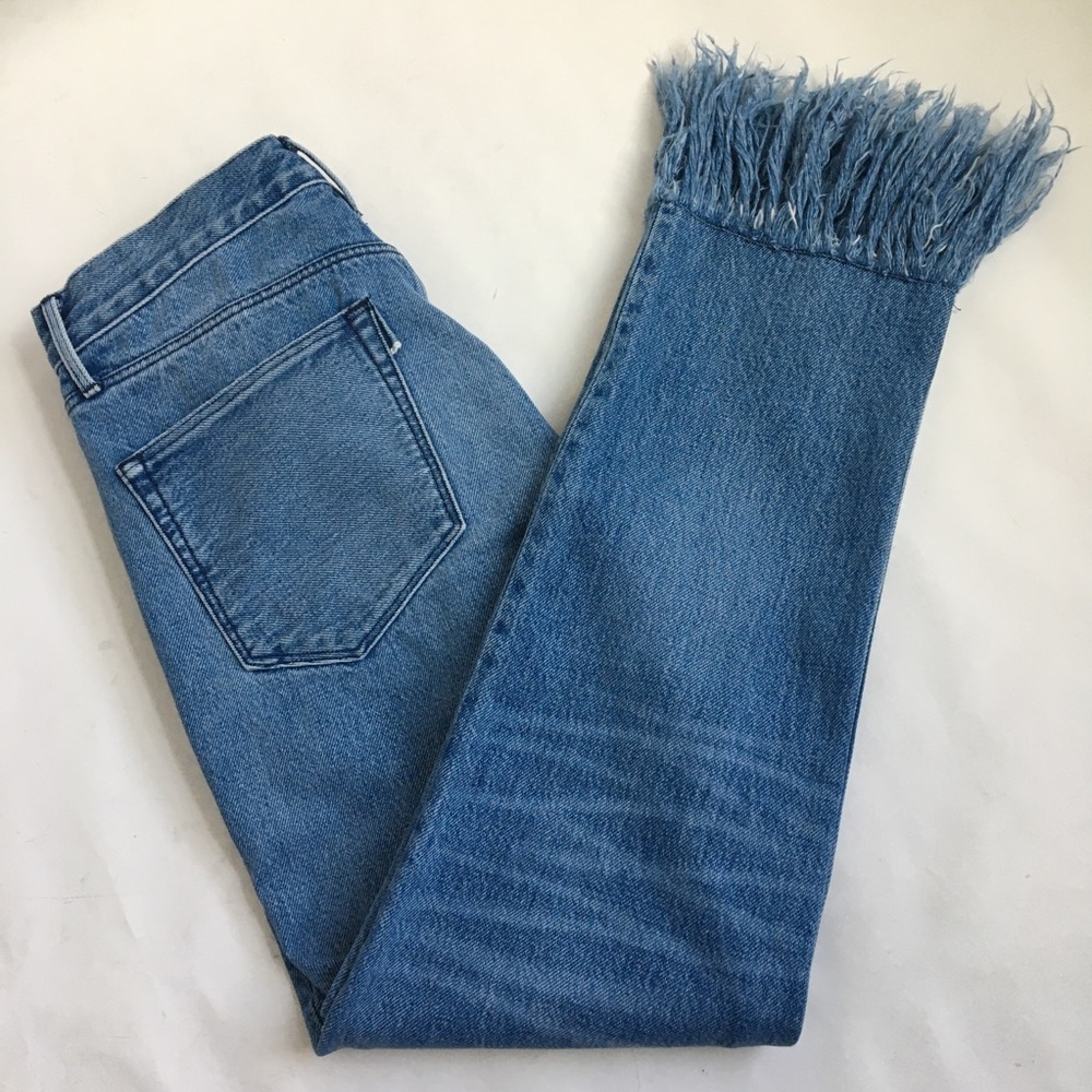 3x1 NYC Fringe Hem Buttonfly Mid rise Crop Jeans 25 - Picture 7 of 17